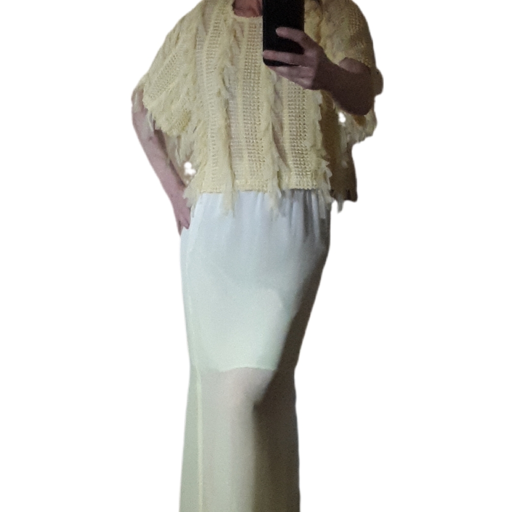 Zara Yellow Fringe Top